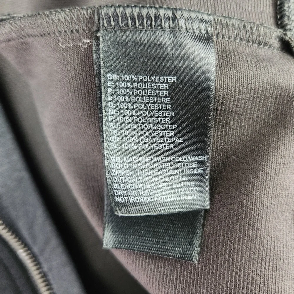 The North Face Hoodie Mens S Black Grey Full Zip Technical Jacket Thumbholes